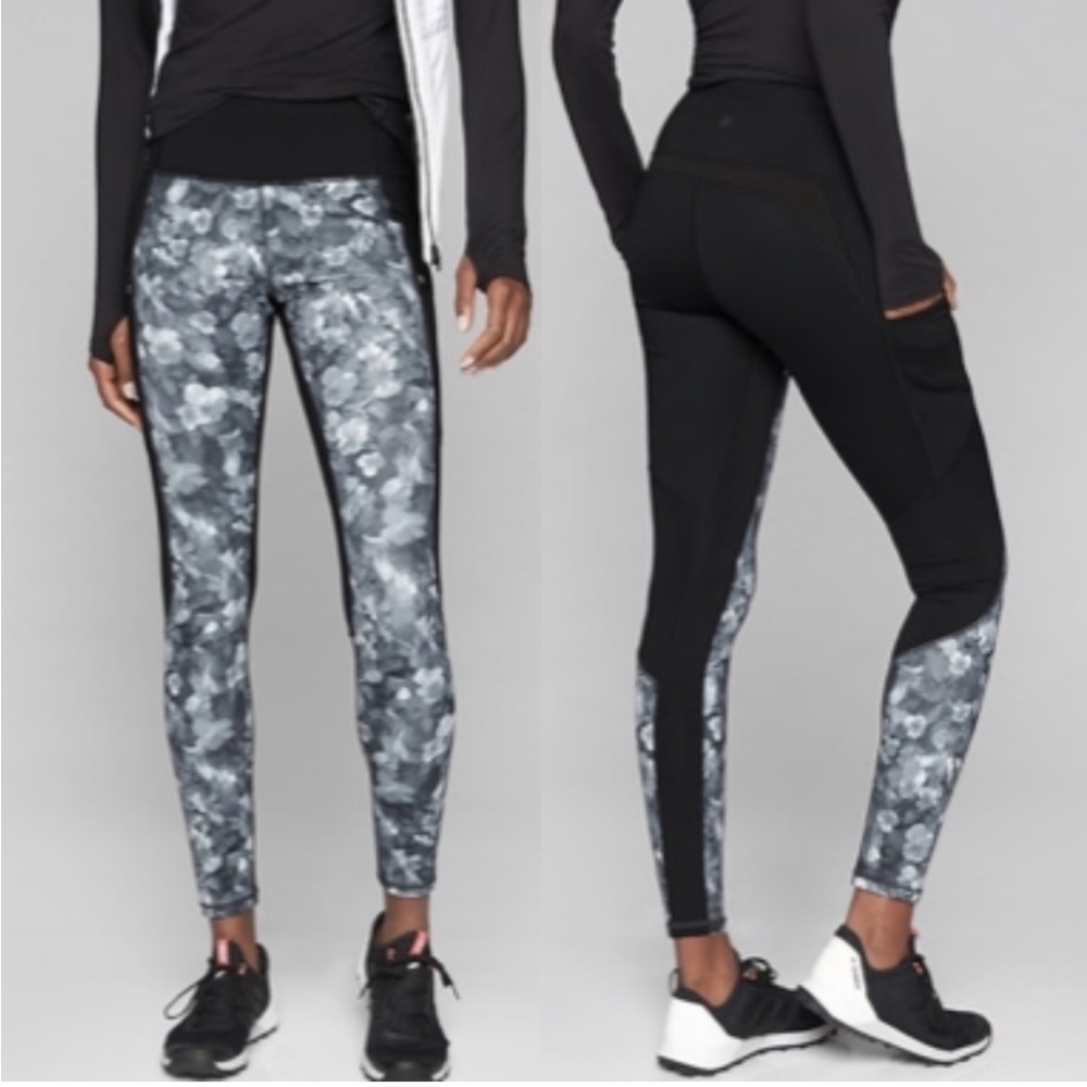 Athleta Frost High Traverse Tights Women’s Small Zip Pocket Cozy Leggings